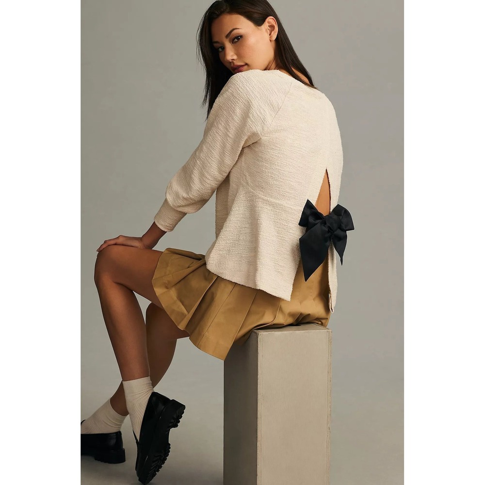 Anthropologie Back-Bow Sweatshirt Size XSP